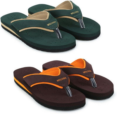KUNTO Men Flip Flops(Multicolor , 6)