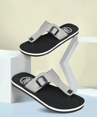 PANZIK Men Flip Flops(Grey , 5)