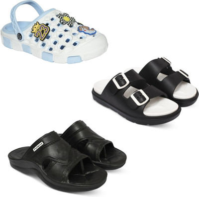Acorn Men Slides(Blue, Black, Black , 6)