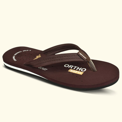 AJANTA Women Slippers(Brown , 6)