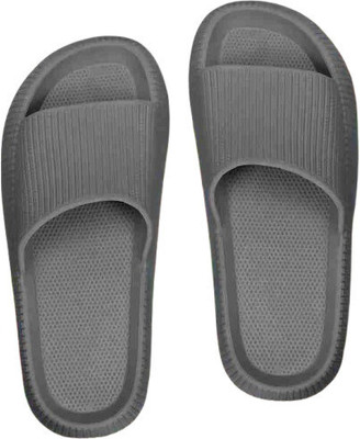 fooinQ Men Slides(Grey , 7)