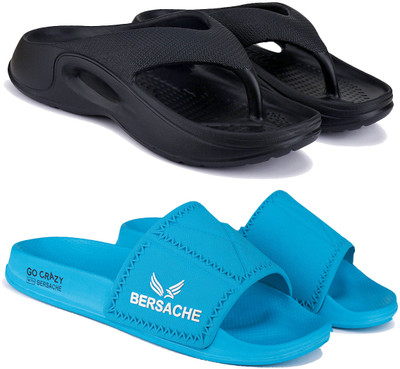 BERSACHE Men Flip Flops(Multicolor , 7)