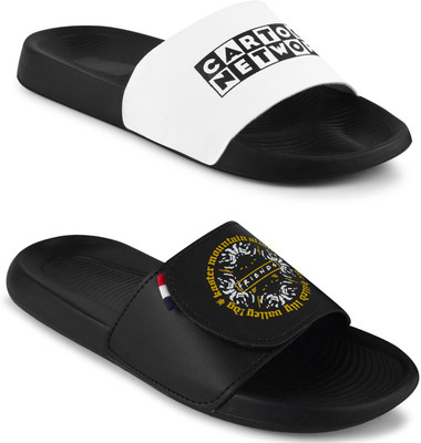 Shoe Mate Men Slides(Black , 10)