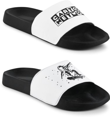 Shoe Mate Men Slides(White , 8)