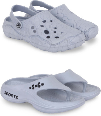 Pampy Angel Men Slippers(Grey, Grey , 6)