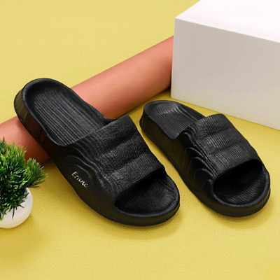 ERANC Men Slippers(Black , 10)