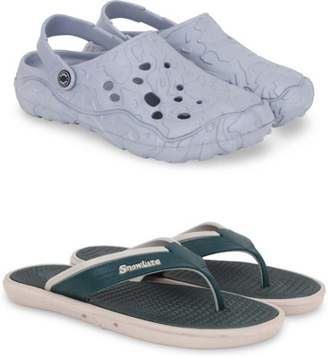 Kapani Fashion Men Slippers(Grey, Green , 7)