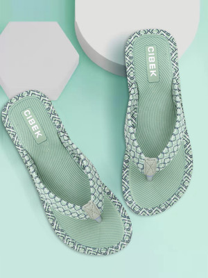 CIBEK Women Flip Flops(Grey , 4)