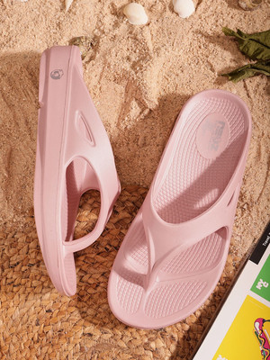 Neoz Women Levirex Lightweight with Arch Support Durable Anti-Skid & Stylish Dailywear| Flip Flops(Pink , 5)