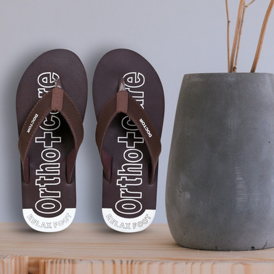 Xenix Men Flip Flops(Brown , 6)