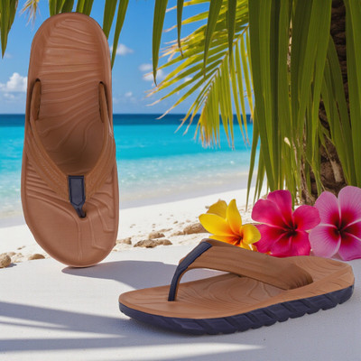 Kapani Fashion Men Slippers(Brown , 10)