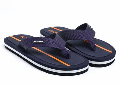 KETIKOE Men Flip Flops(Navy , 7)