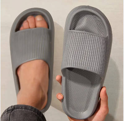 marbelous fashion Men Flip Flops(Grey , 7)