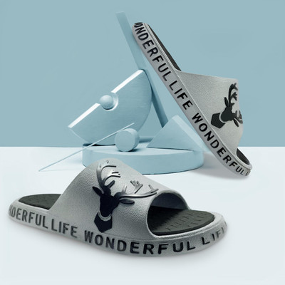 BRUTON Men Ortho Touch | Flip-Flop | Clogs | Flexi Comfort Slides(Grey , 8)