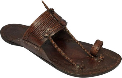 KachKadi Men Slippers(Brown , 11)