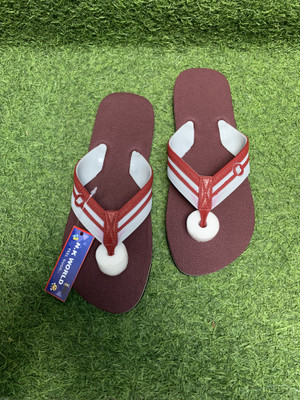NK WORLD Men Flip Flops(Maroon , 9)