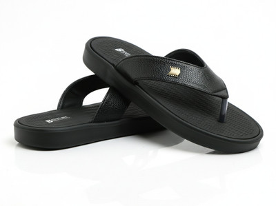 SIZEONE Men Slippers(Navy, Khaki , 8)