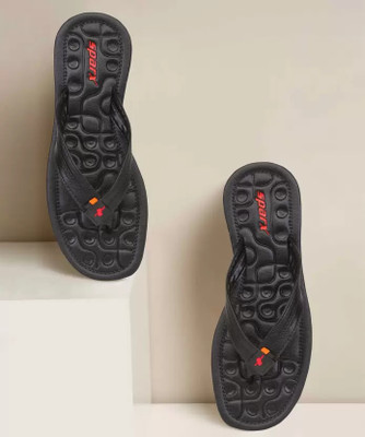 Sparx Men Flip Flops(Black , 3)
