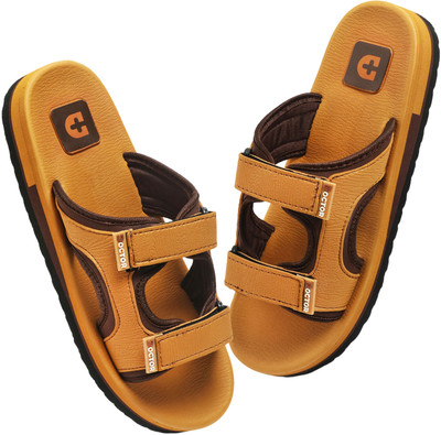 Doctor Health Super Soft Men Newly Launch Stylish | Cushioned | Comfortable | Breathable | Adjustable Strap Slippers(Brown , 7)