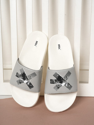 HRX by Hrithik Roshan Men Slides(Off White, Grey , 11)