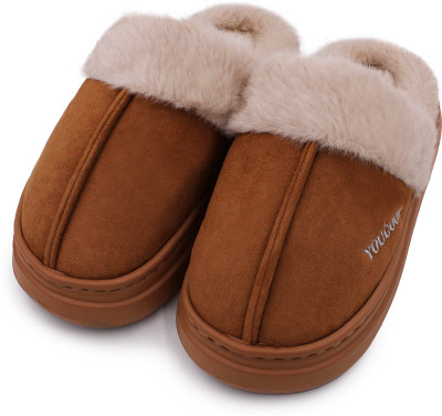 VRITRAZ Women Slippers(Brown , 6)