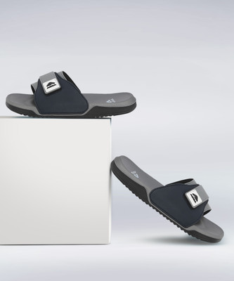Adda Men Slides(Grey, Navy , 10)