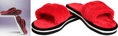 rexizone Women Flip Flops(Maroon, Red , 5)