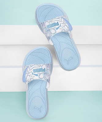 PUMA Women Slides(Blue , 3)