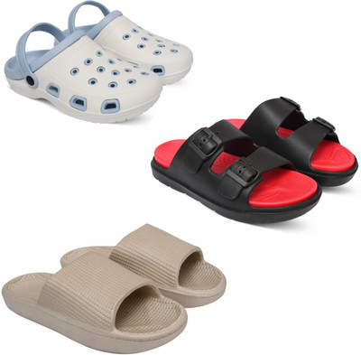 Acorn Men Slides(Blue, Red, Beige, White , 9)