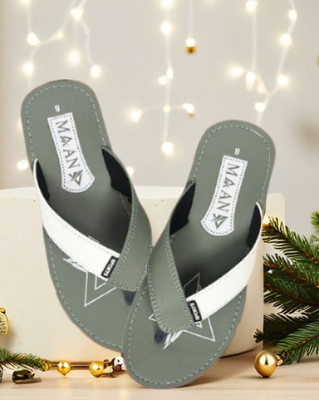 Maan Men Flip Flops(Green , 6)