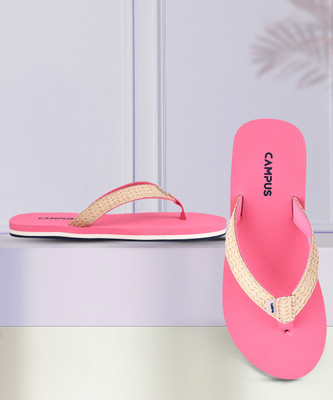CAMPUS Women Flip Flops(Pink , 7)