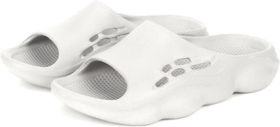 yoho Men Dolphy Men Soft Slides Slipper With Mild Acupressure | Comfortable, Stylish Slides(White , 9)