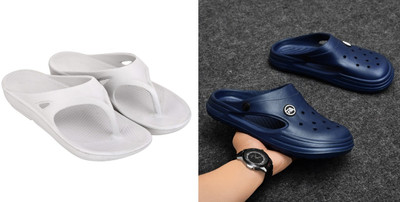 Radhira Men Slippers(Blue, White , 8)