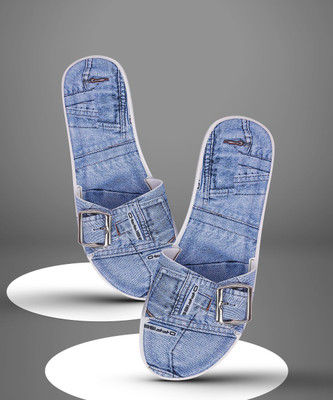 M.S HUNT Women Slides(Blue , 7)