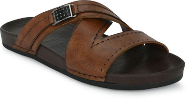 BIZORA Men Slippers(Brown , 9)