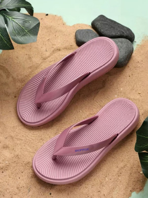 shoptegic Women Flip Flops(Pink , 6)