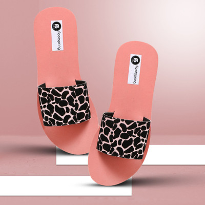 Footspring Women Slides(Pink , 5)