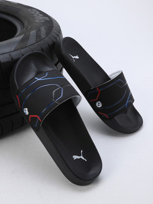 PUMA Men Slides(Black , 6)