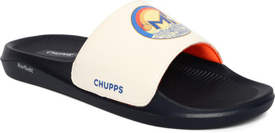 Chupps Men MI Surge White & Navy Women's Comfortable Slides & Flip Flop Slides(White , 9)