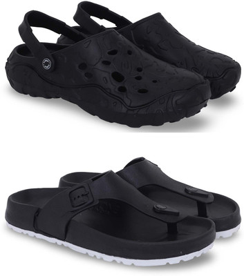 Kapani Fashion Men Slippers(Black, Black , 7)
