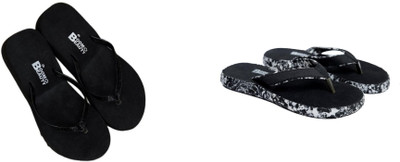 BOOMBEAUTY Women Flip Flops(Multicolor , 4)