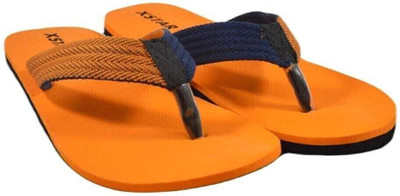 xstar Men Flip Flops(Green, Orange , 8)