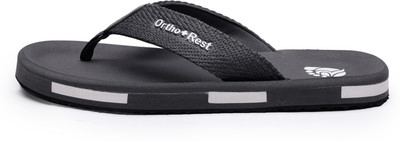 Ortho + Rest Men Soft Orthopedic Slipper for Men|Diabetic, Heel Pain Relief, Anti-Skid Daily Use Flip Flops(Grey , 7)