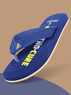 DASHNY Men Ortho-Cure Orthopedic Soft Cushioned Slippers for Men (Sizes 6-12) Slippers(Navy , 7)