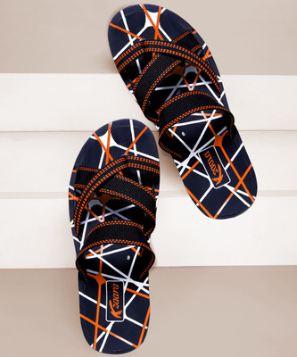 Kzaara Men Slides(Orange, Black , 9)