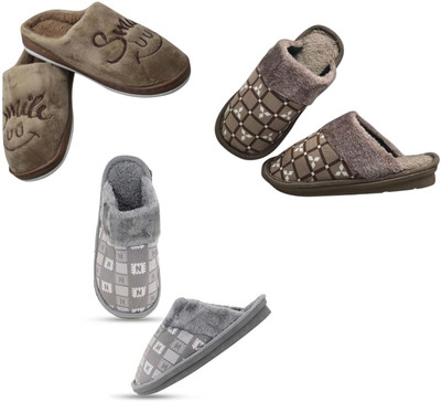 Mahi Enterprises Men Flip Flops(Brown, Beige, Grey , 8)