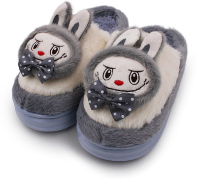 VRITRAZ Women Slippers(Grey , 8)