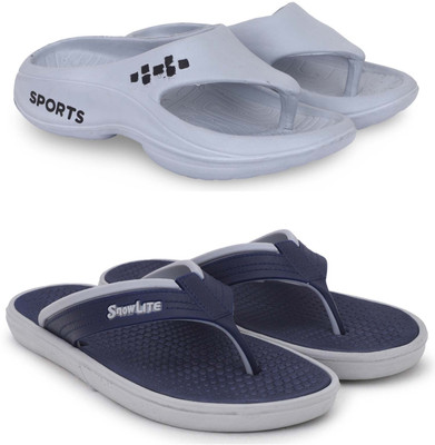 Pampy Angel Men Slippers(Grey, Blue , 6)