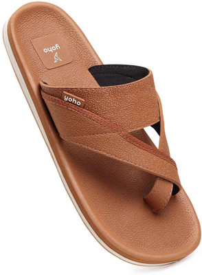 yoho Men Slippers(Tan , 7)