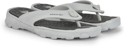 Adda Men Flip Flops(Grey, Black , 9)